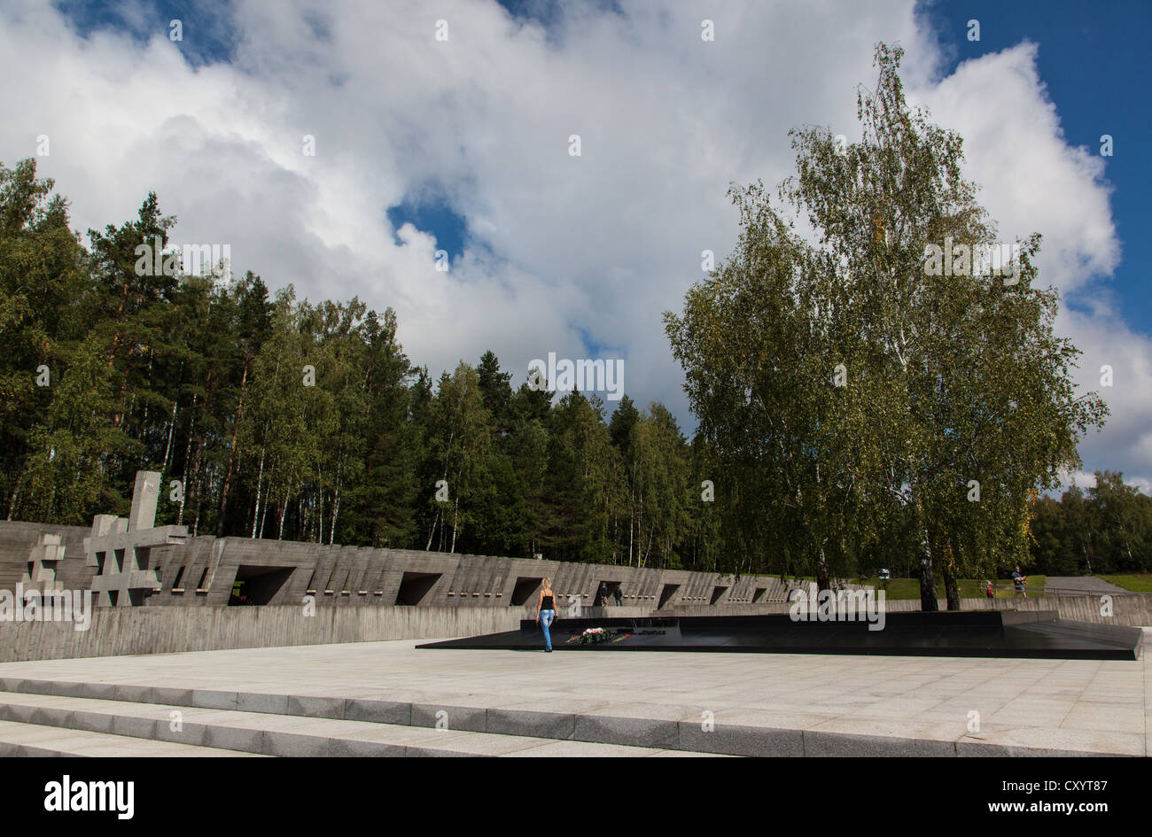 Khatyn Memorial built to remember the Belarussian fallen of the Great Patriotic War. Stock Photo