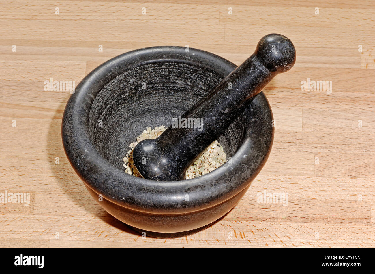 Mortar and pestle Stock Photo