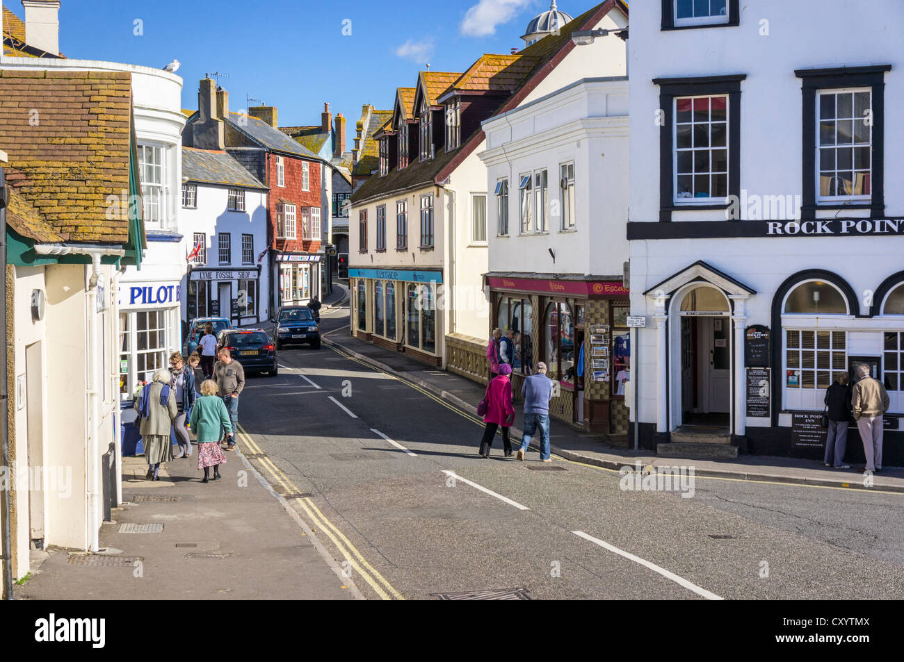 Lyme Regis town steets, Dorset, UK Stock Photo