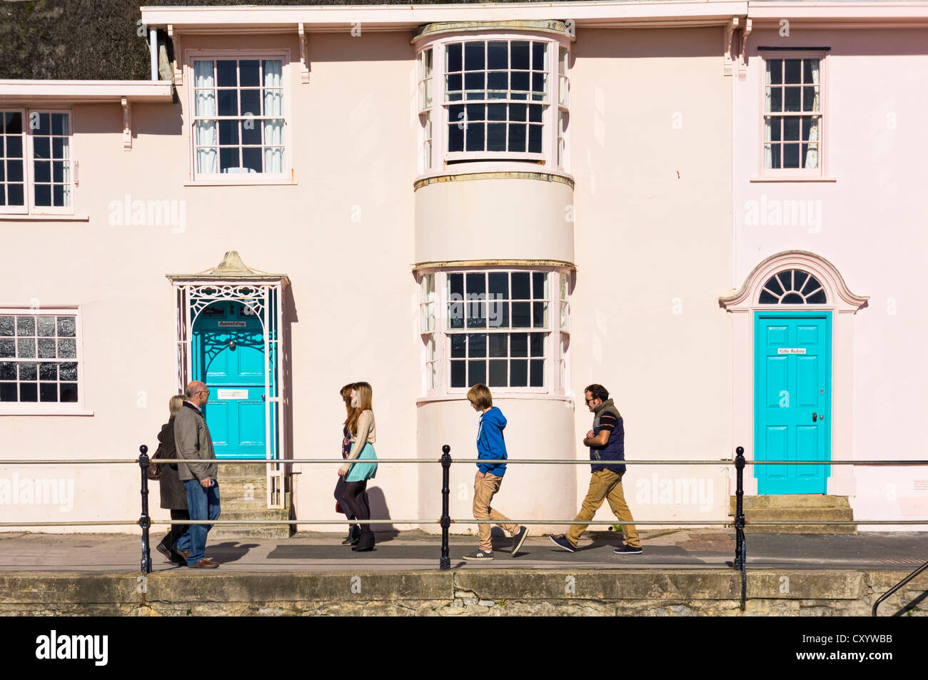 Houses on the seafront at Lyme Regis, Dorset, UK Stock Photo Alamy