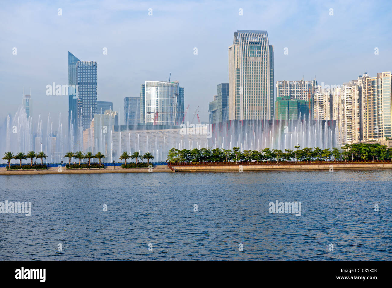 Zhujiang River landscape in Guangzhou city, Guangdong province, China ...