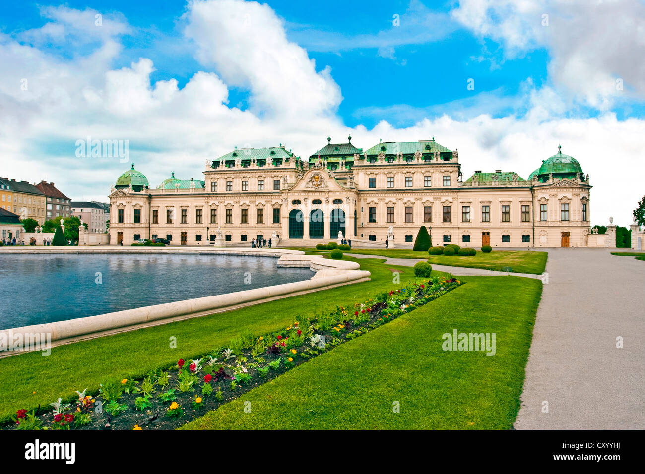 Front Facade of Schloss Schonbrunn palace, Vienna, Wein, Austria Stock Photo