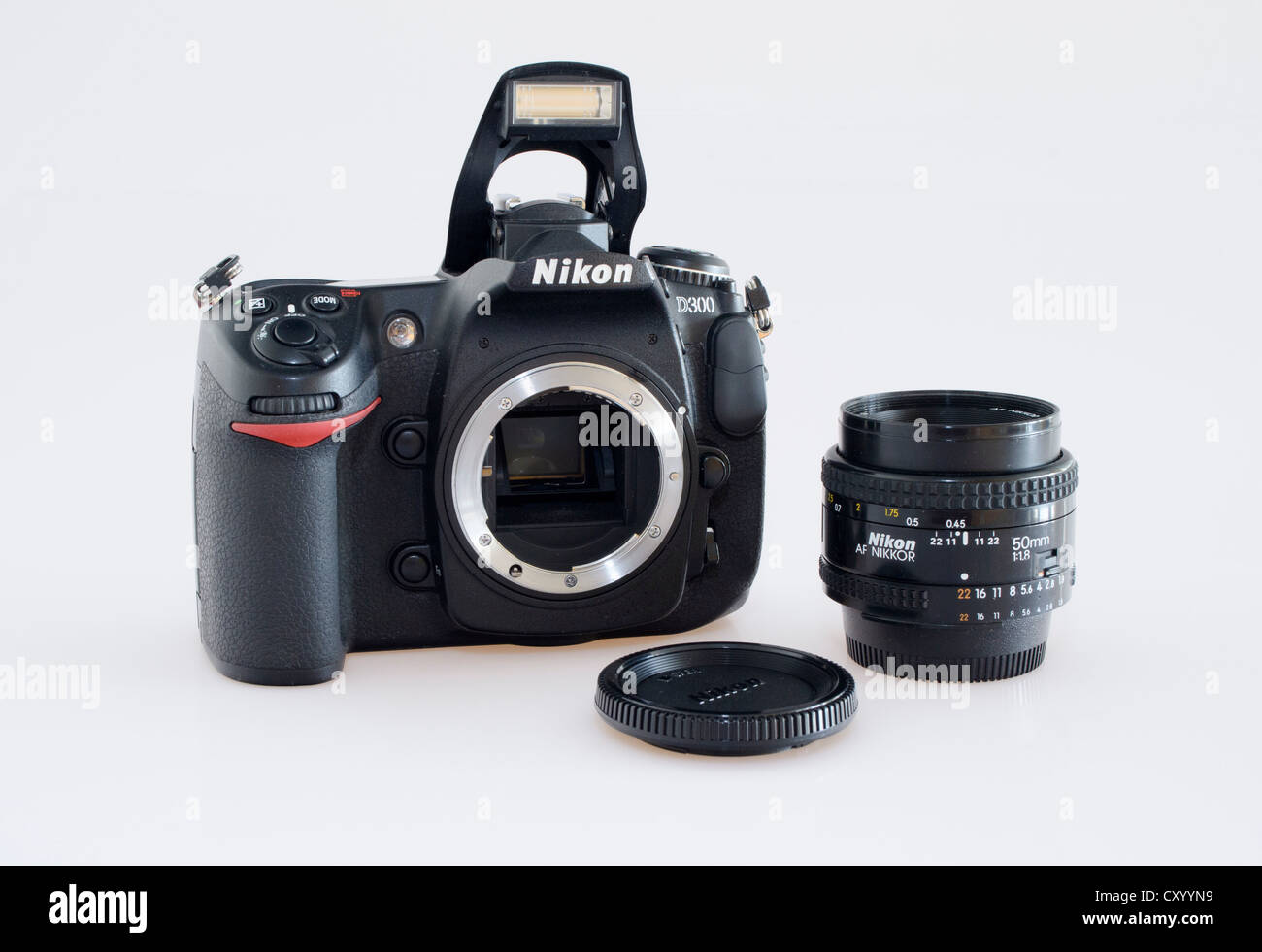 Nikon D300 digital SLR camera with a 50mm lens Stock Photo - Alamy