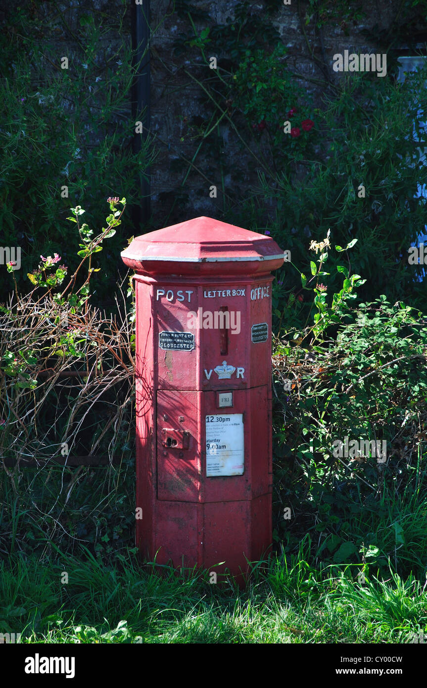 The oldest pillar box still in use, Victorian, Dorset UK Stock Photo
