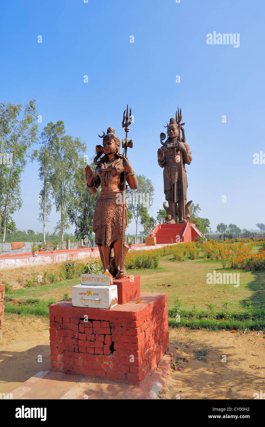 Statues of the Hindu God Shiva or Lord Shiva, near New Delhi, India