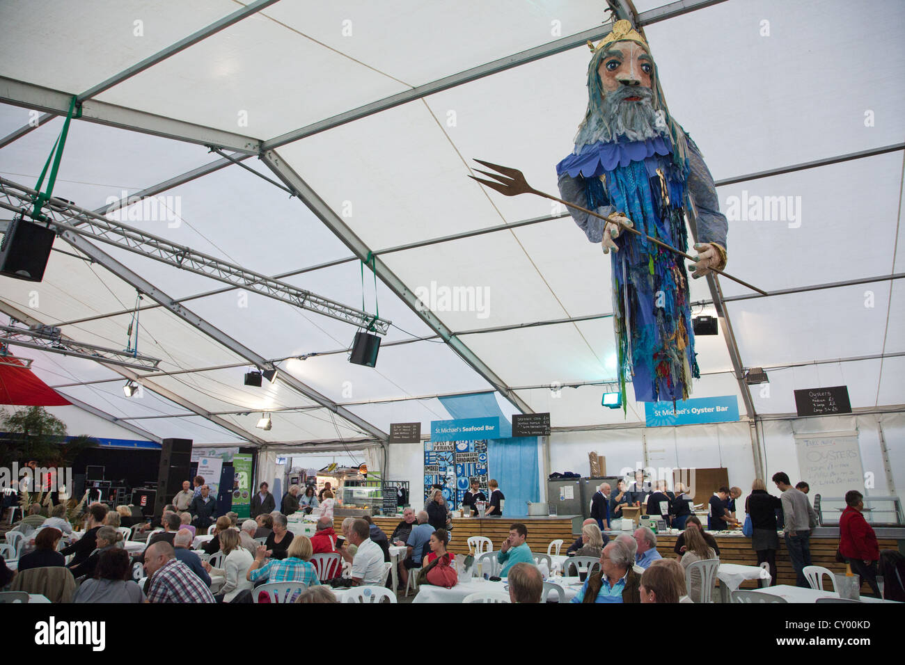 The Falmouth Oyster Festival in Events Square,Falmouth Stock Photo Alamy