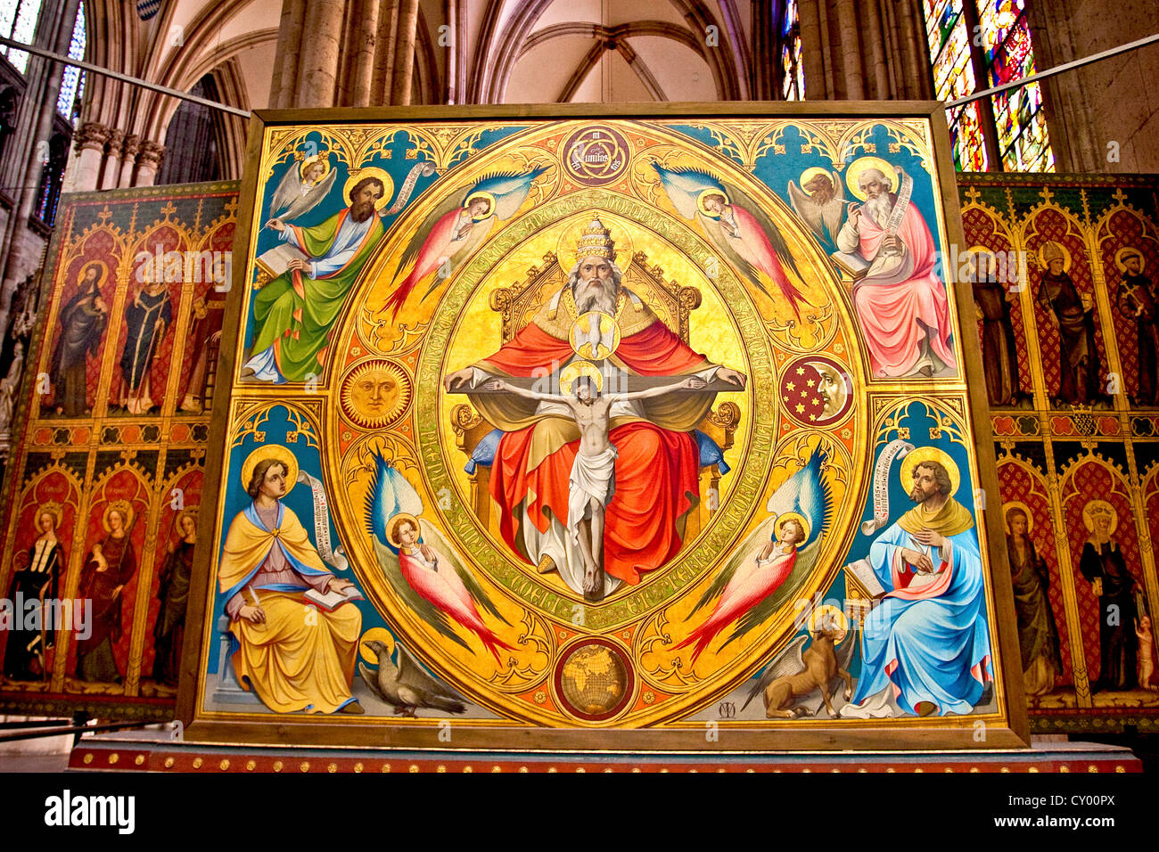 Cologne Germany Alter Painting In The Interior Of The