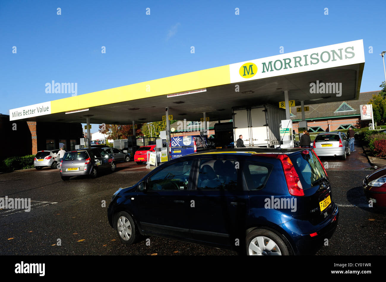 Morrisons Fuel Station.SuttonInAshfield Stock Photo Alamy