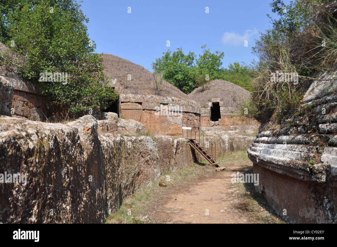 Etruscan necropolis Banditaccia, Cerveteri, Lazio, Italy Stock Photo