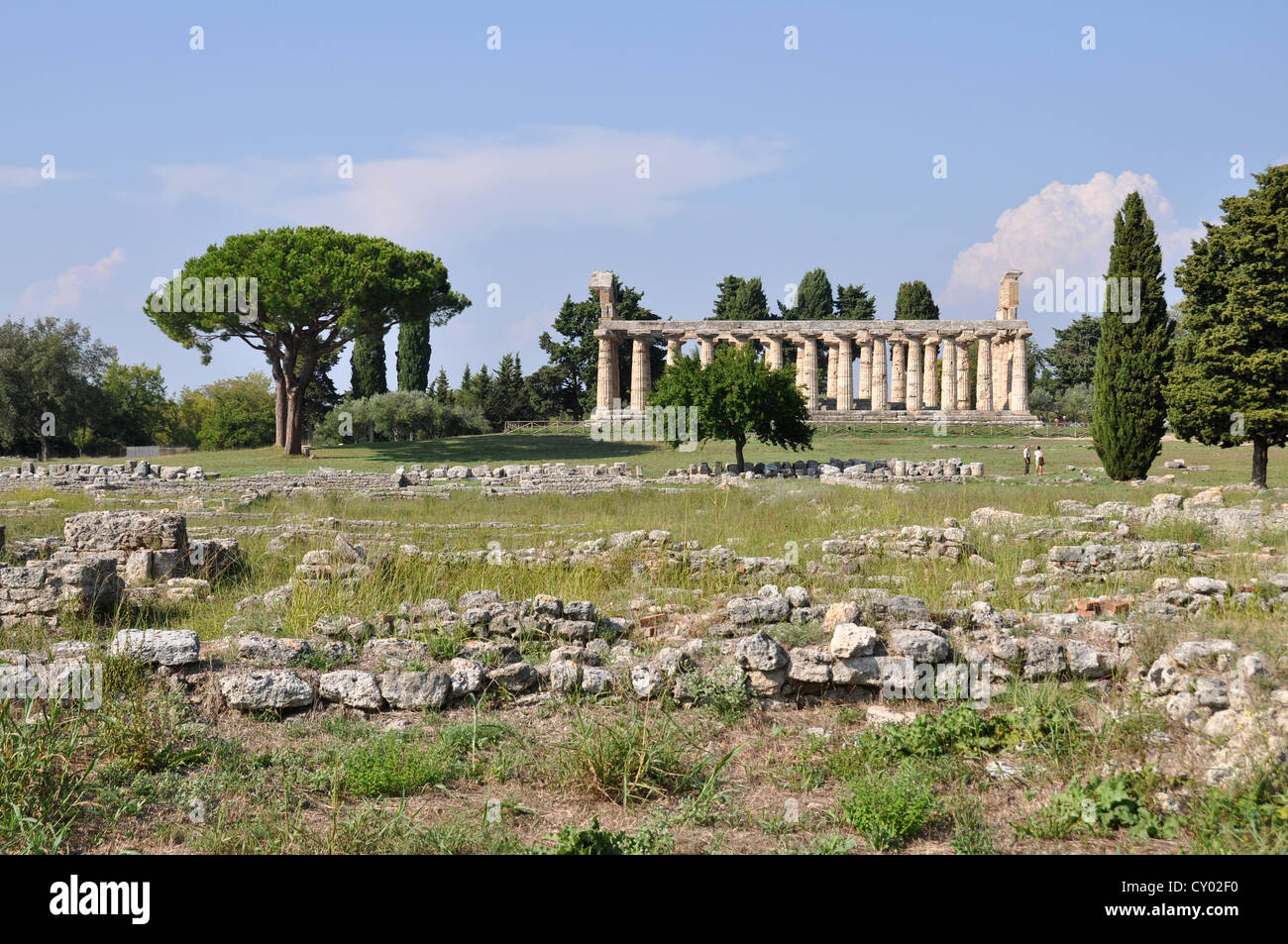 Temple of Athena, Paestum, Italy Stock Photo