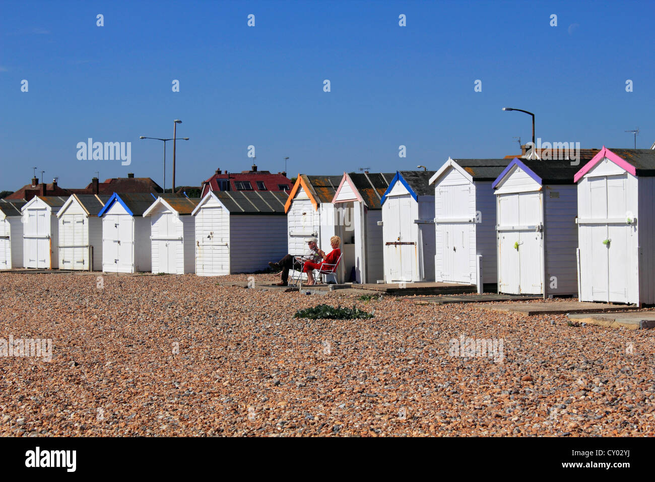 Beach Huts at Goringbysea, West Sussex, England UK Stock Photo Alamy
