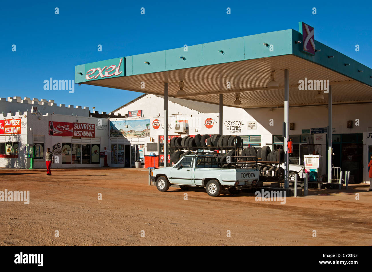 Exel petrol station on National Road N7 in Steinkopf, Northern Cape