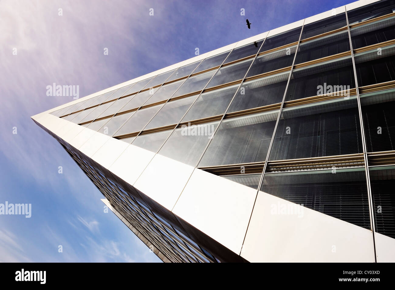 Dockland building, a modern office building, Altona harbour, Hamburg ...