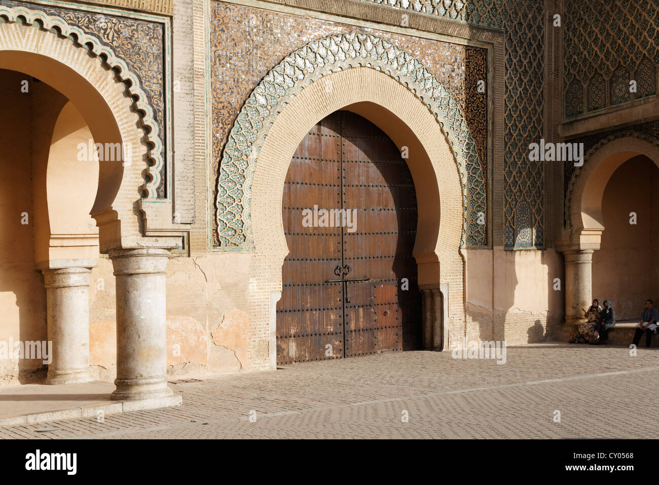 Bab el-Mansour, entrance, gate, Meknes, Meknès-Tafilalet, Morocco, North Africa, Maghreb, Africa Stock Photo