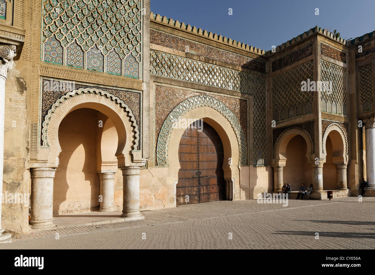 Bab el-Mansour, entrance gate, Meknes, Meknès-Tafilalet, Morocco, North Africa, Maghreb, Africa Stock Photo