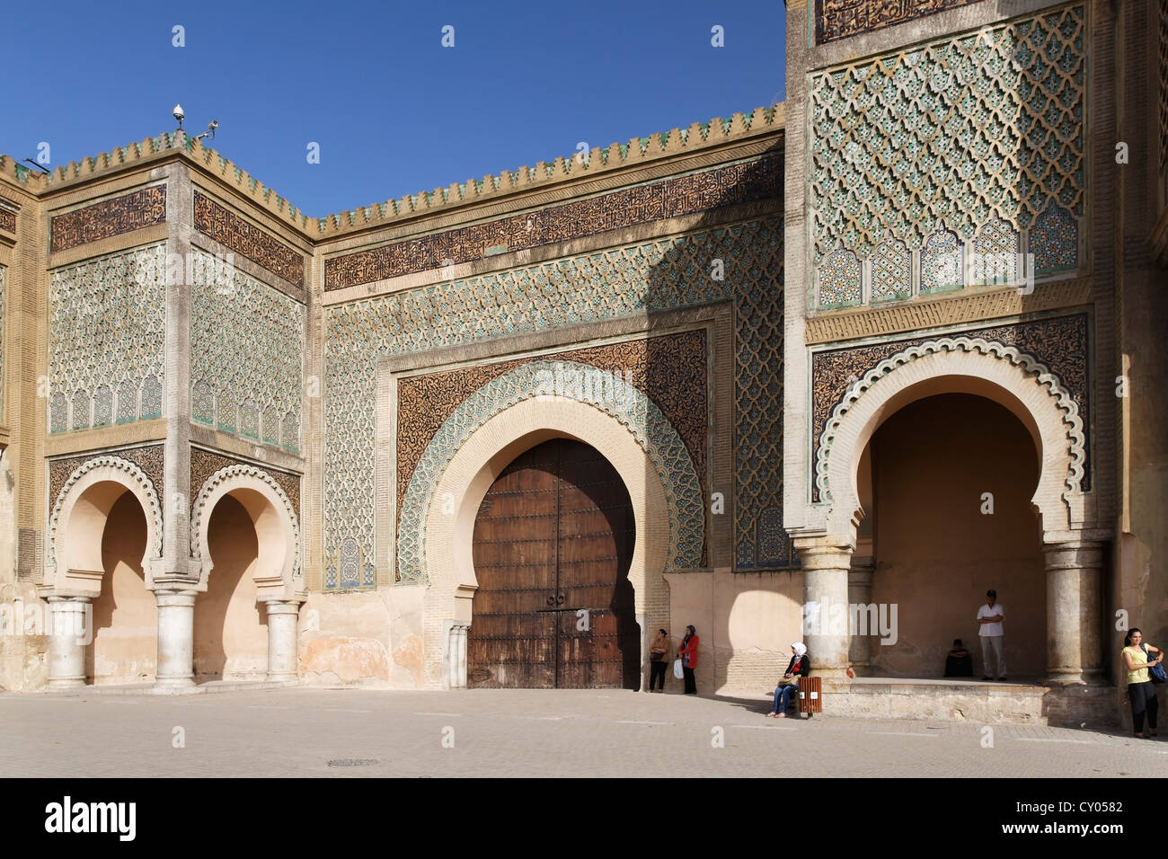 Bab el-Mansour, entrance, gate, Meknes, Meknès-Tafilalet, Morocco, North Africa, Maghreb, Africa Stock Photo