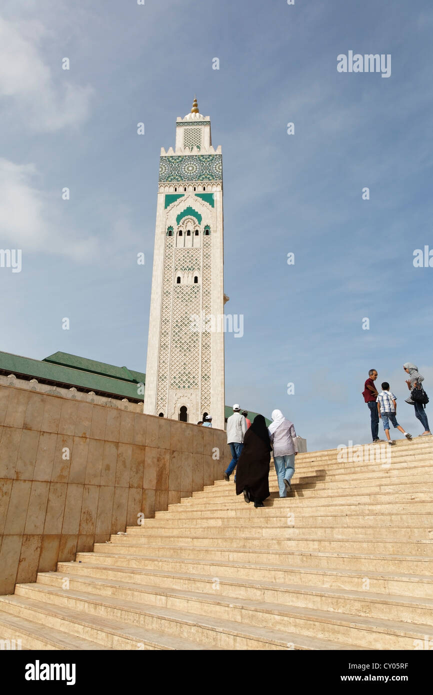 Hassan II Mosque, Casablanca, Grand Casablanca, Morocco, Maghreb, Africa Stock Photo