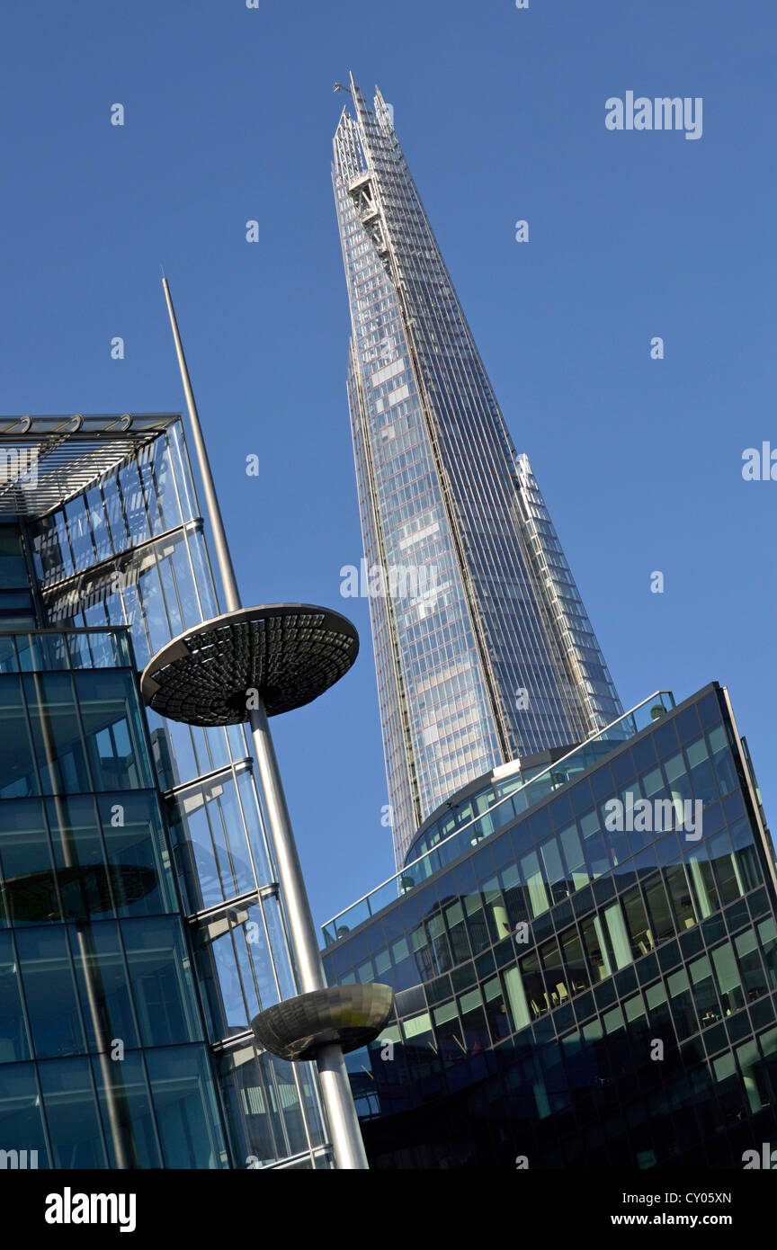 The Shard tower rising above More London Stock Photo