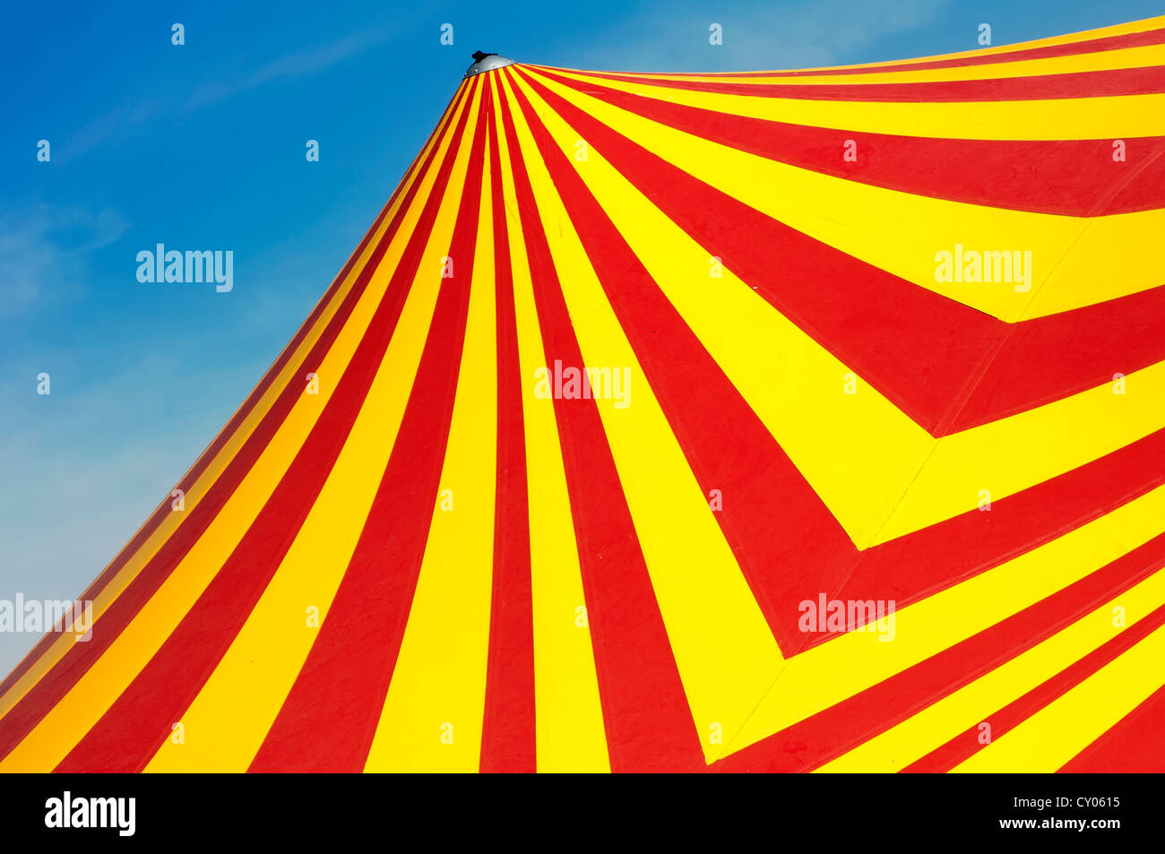 Red and yellow circus dome Stock Photo