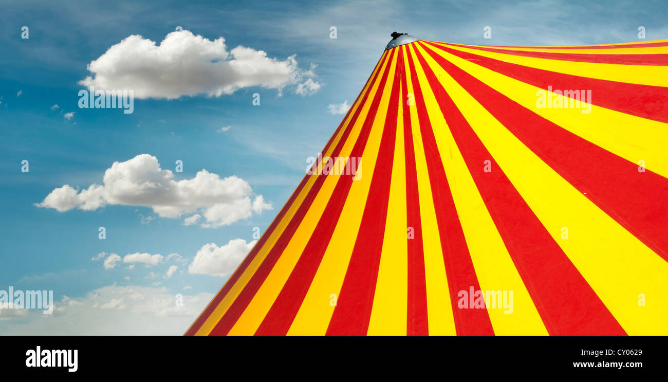 Red and yellow circus dome Stock Photo