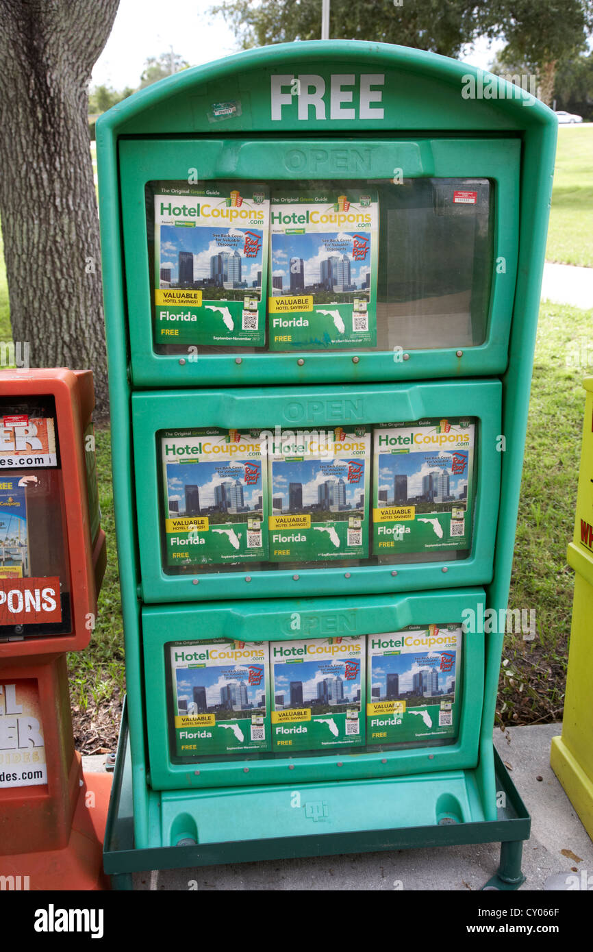 free coupon books dispensers florida usa Stock Photo
