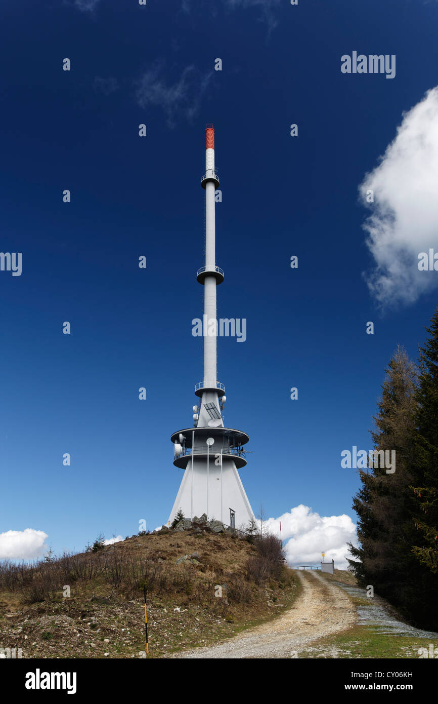 Mugel transmitter on Gleinalpe alp near Niklasdorf, Styria, Austria, Europe Stock Photo