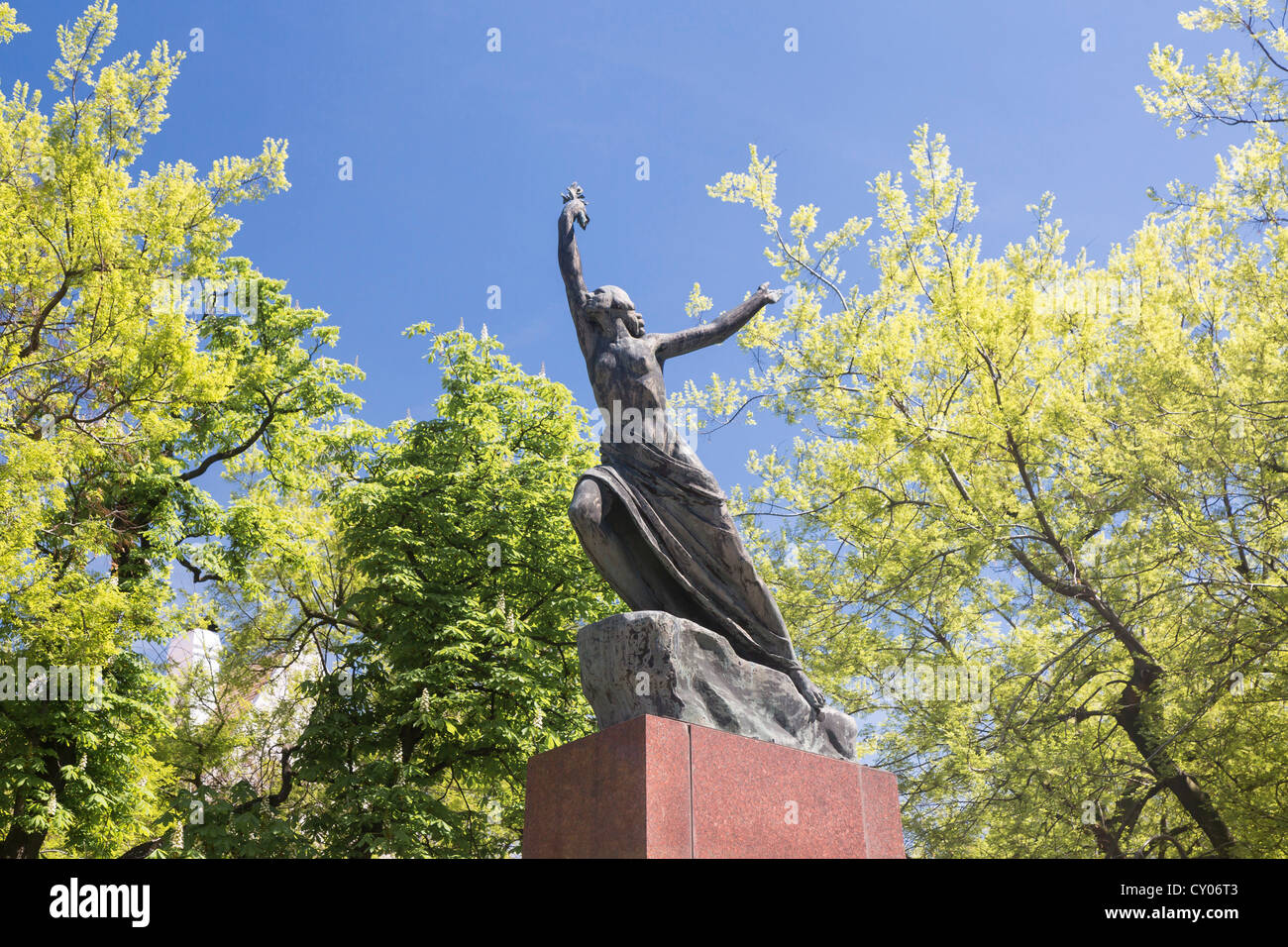 Statue of a woman, monument, Bratislava, Slovak Republic, Europe Stock Photo