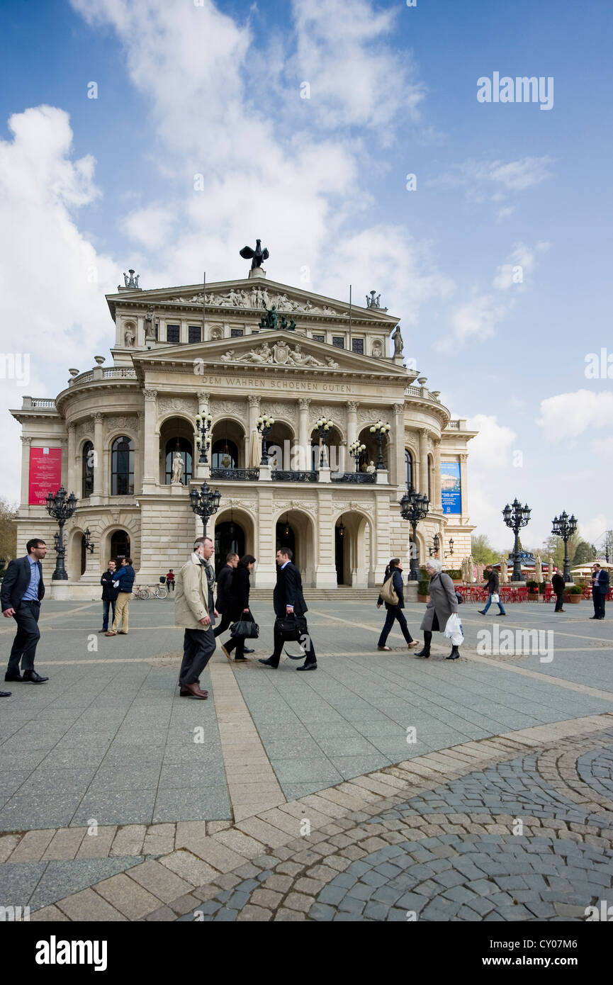 Alte Oper, opera house, Frankfurt am Main, Hesse Stock Photo