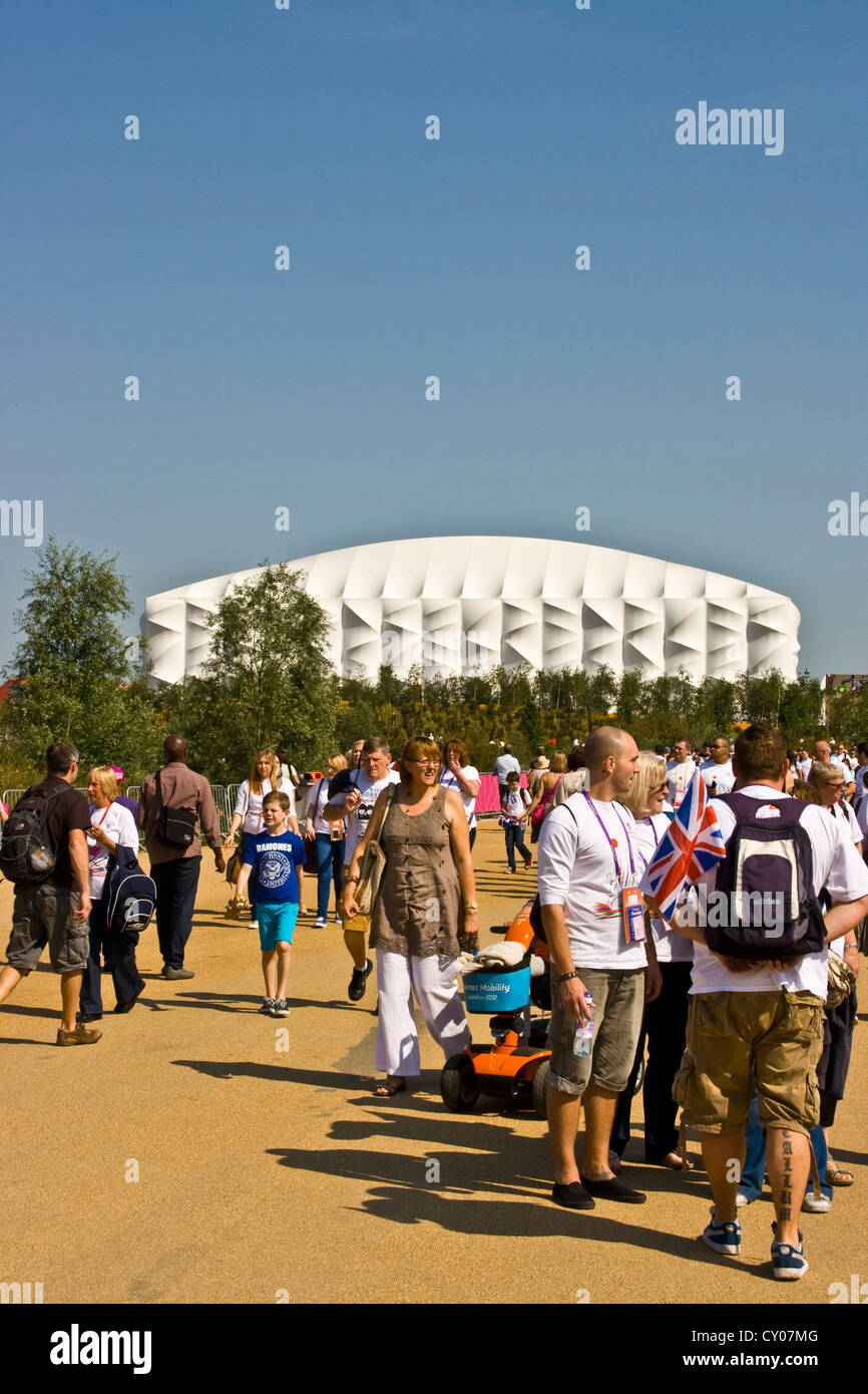 Basketball arena by Wilkinson Eyre Architects London 2012 Olympic Paralympic park Stratford England Europe Stock Photo