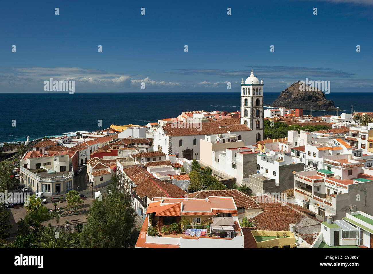View of Garachico, Tenerife, Canary Islands, Spain, Europe Stock Photo