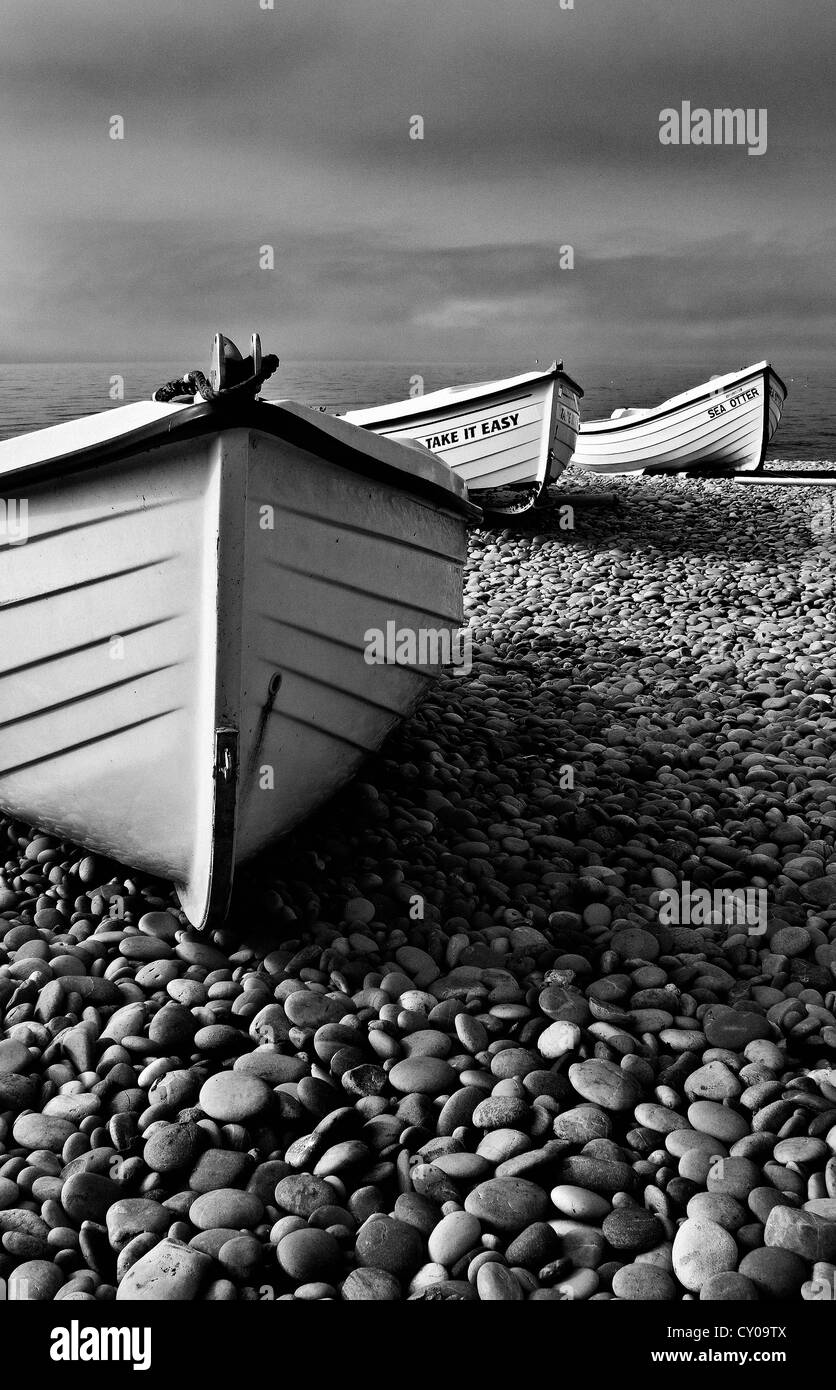 Painted row boat Black and White Stock Photos & Images - Alamy