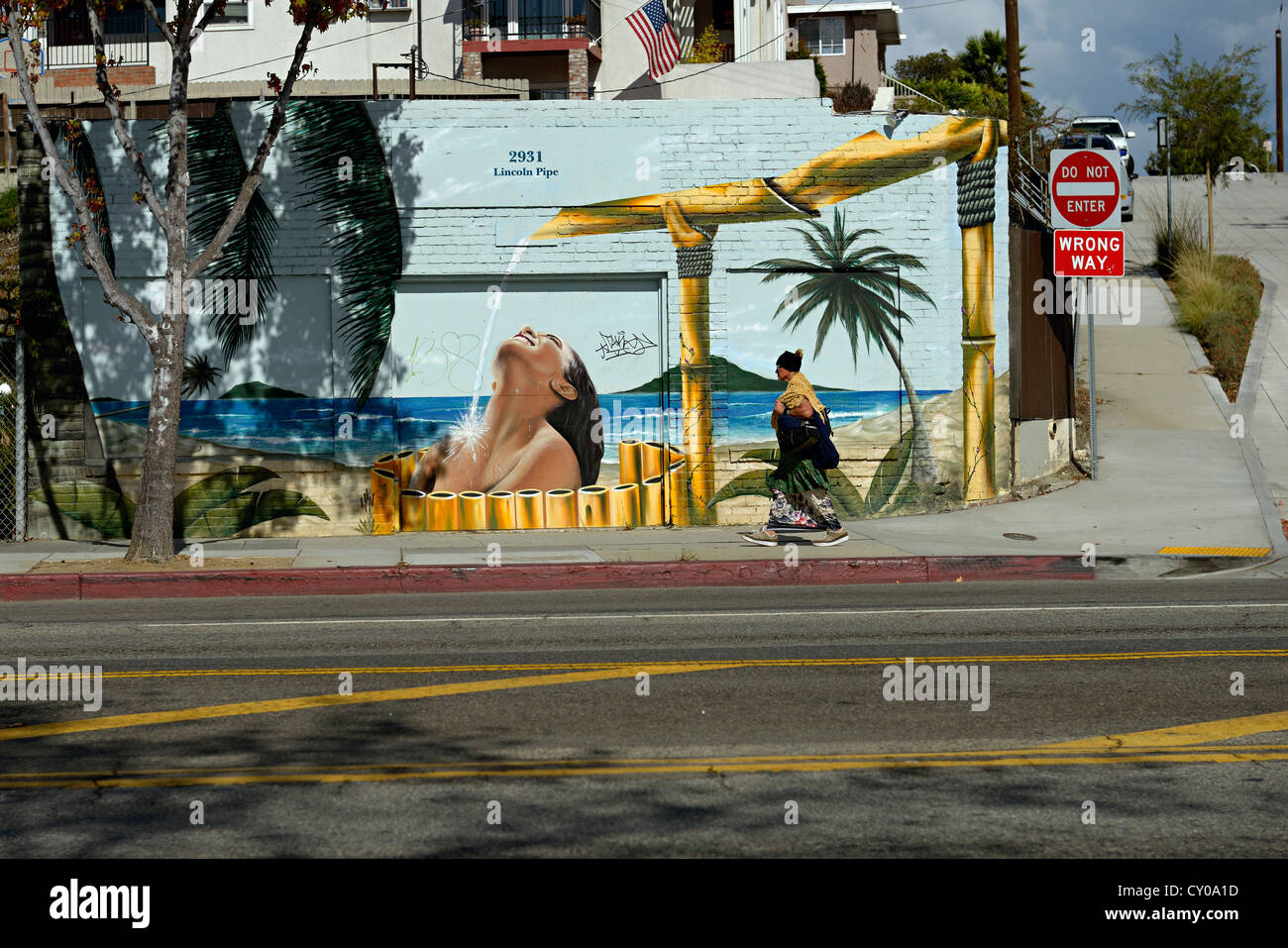 lincoln boulevard mural Stock Photo Alamy
