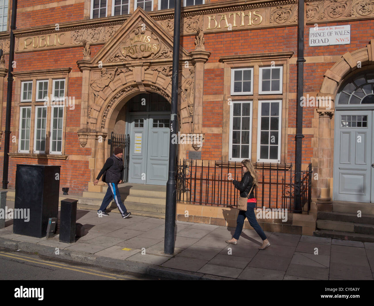 Kentish Town historical Victorian public baths, converted to modern