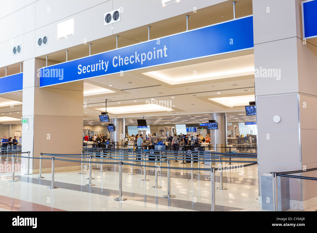 Security checkpoint at the airport Stock Photo