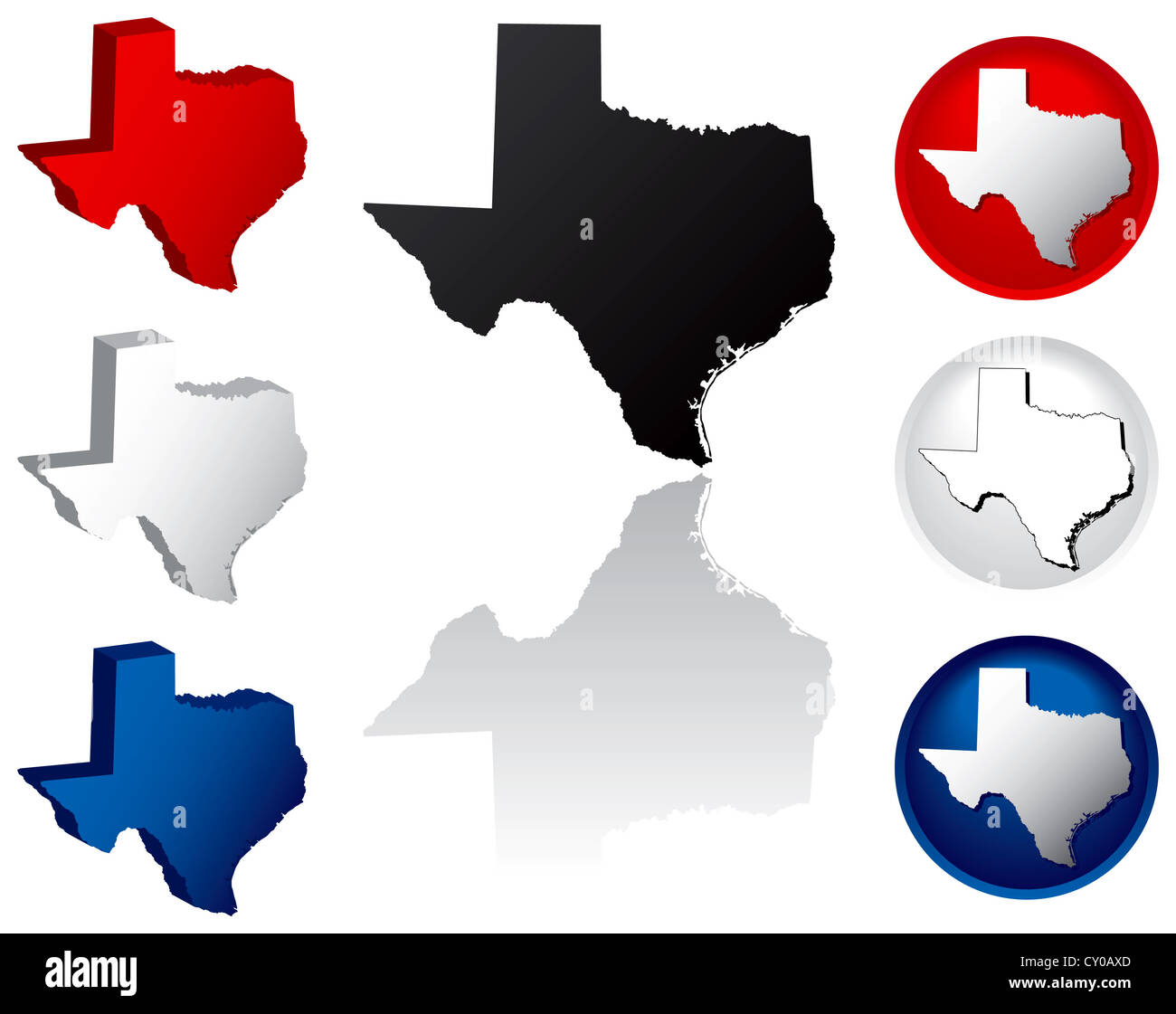 Texas Icons Stock Photo