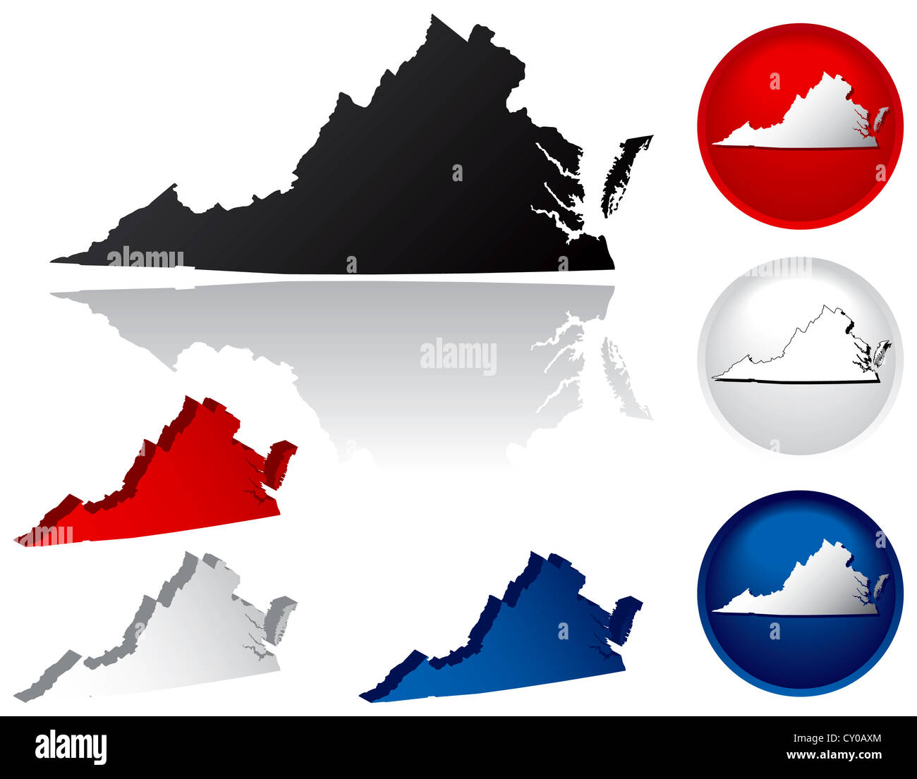 Virginia outline hi-res stock photography and images - Alamy