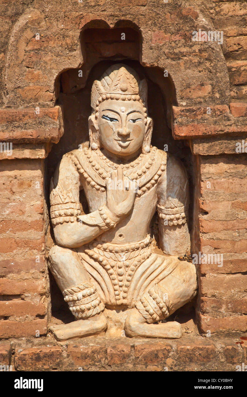 BHUDDIST DEITY at TAYOK PYI PAYA - BAGAN, MYANMAR Stock Photo