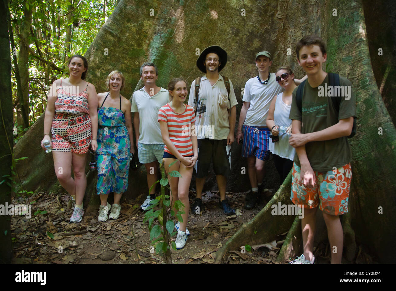 Hikers enjoy a guided walk through the RAINFOREST in KHAO SOK ...