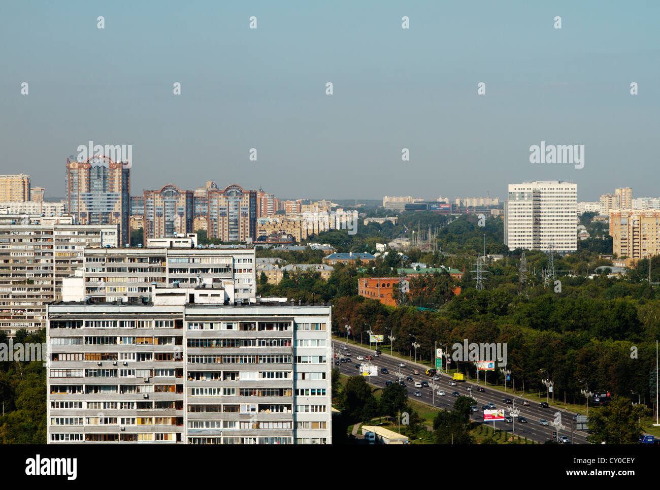 Moscow, Russia Residential district near Kutuzovsky Prospect in western Moscow, Russia. Photo July 2012. Stock Photo