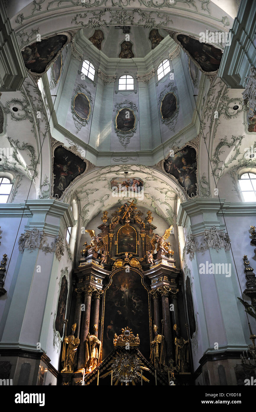 Rococo dome with the high altar, 18th Century, St. Peter's Church, 1760 ...