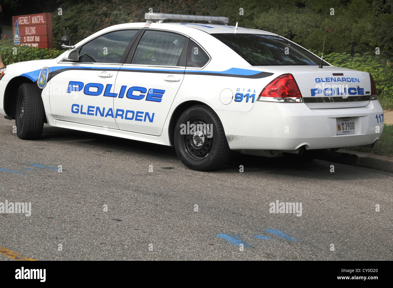 Glenarden, Md town police car Stock Photo