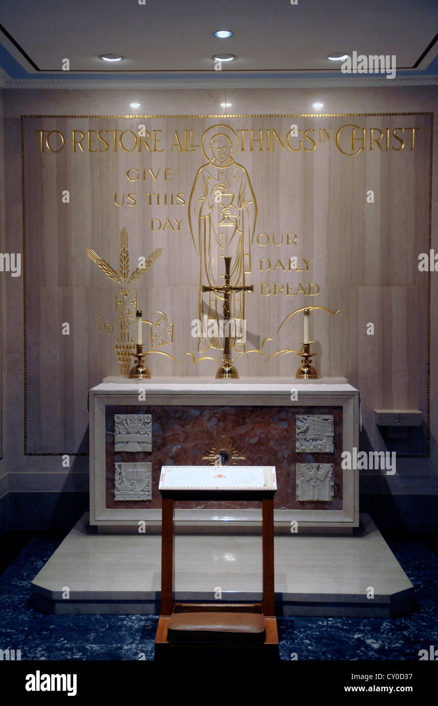 One of many chapels in the Shrine of the Immaculate Conception in Washington, DC Stock Photo