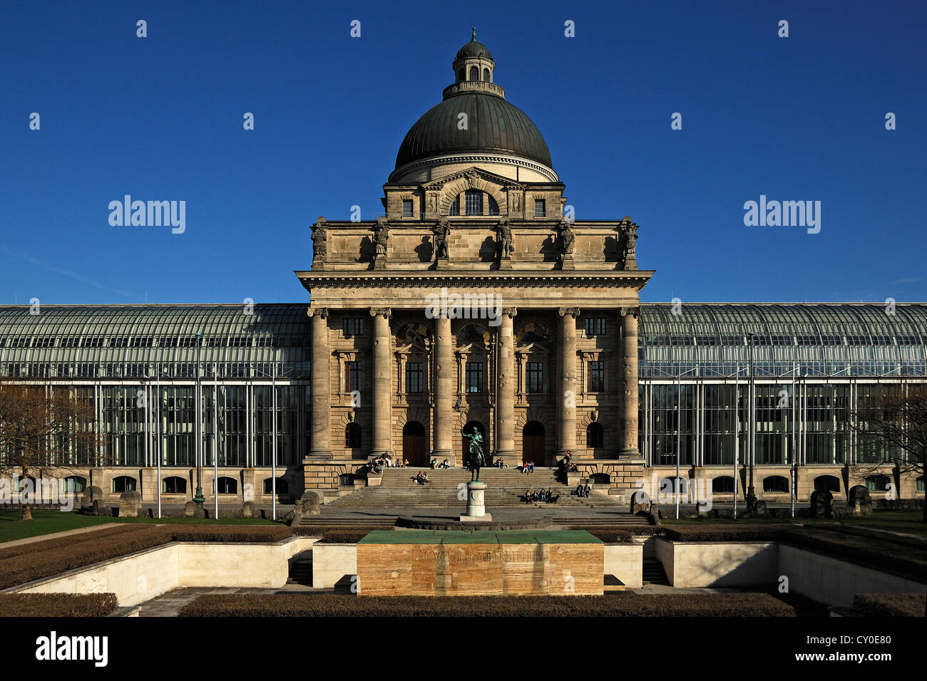 Bavarian State Chancellery, former Bavarian Army Museum building, Franz-Josef-Strauss-Ring 1, Munich, Bavaria Stock Photo
