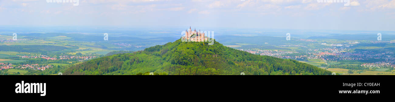 Burg Hohenzollern Castle, Swabian Alp, Baden-Wuerttemberg Stock Photo