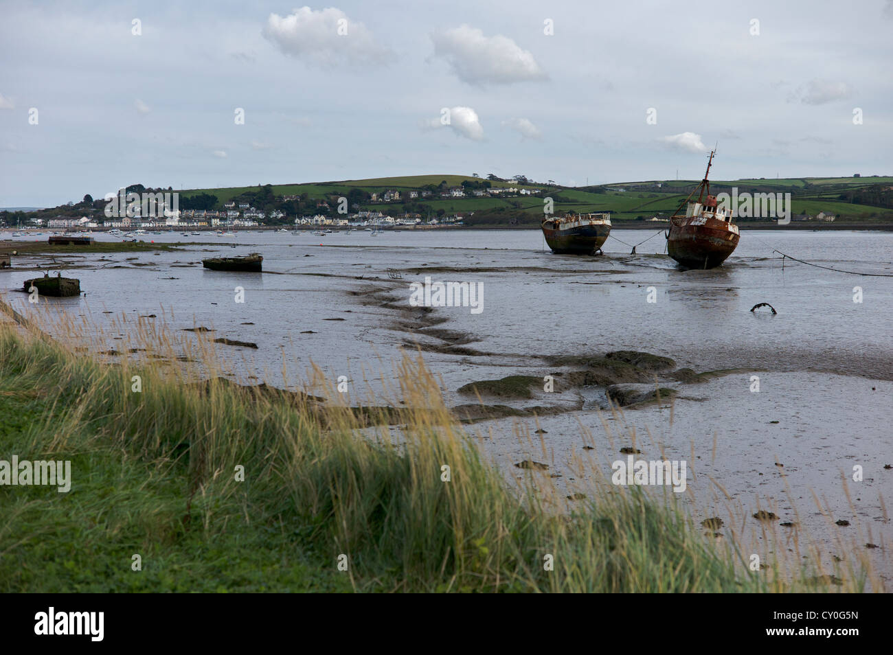 Rusting boats, N Devon, UK Stock Photo Alamy