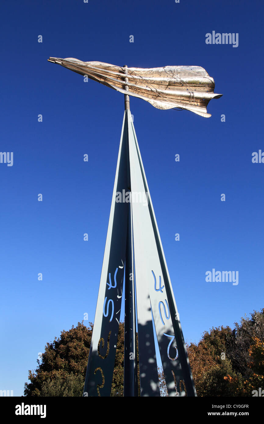 Metal sculpture Wind Vane by Richard Woods, Gateshead, north east