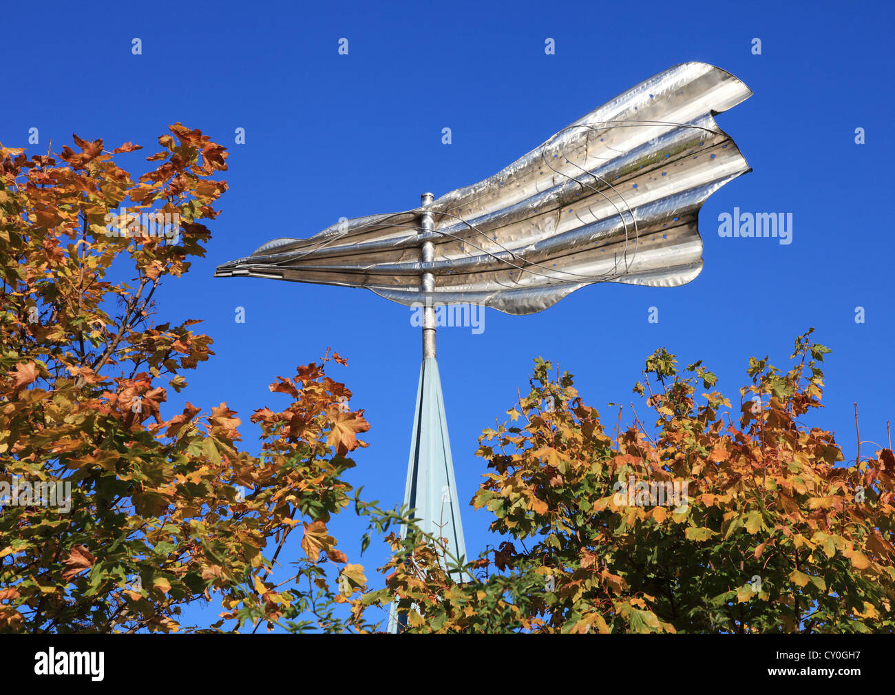 Metal sculpture Wind Vane by Richard Woods, Gateshead, north east