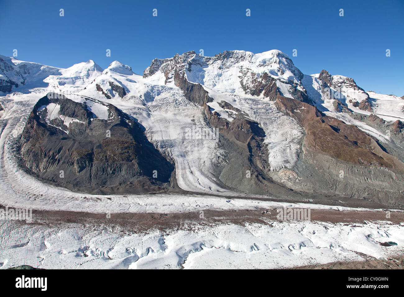 Melting glaciers in the swiss alps Stock Photo - Alamy