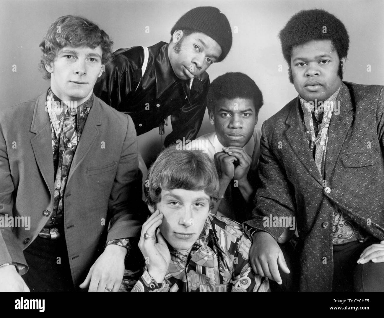 THE EQUALS UK pop group in December 1967. See Description below for names. Photo Tony Gale Stock Photo