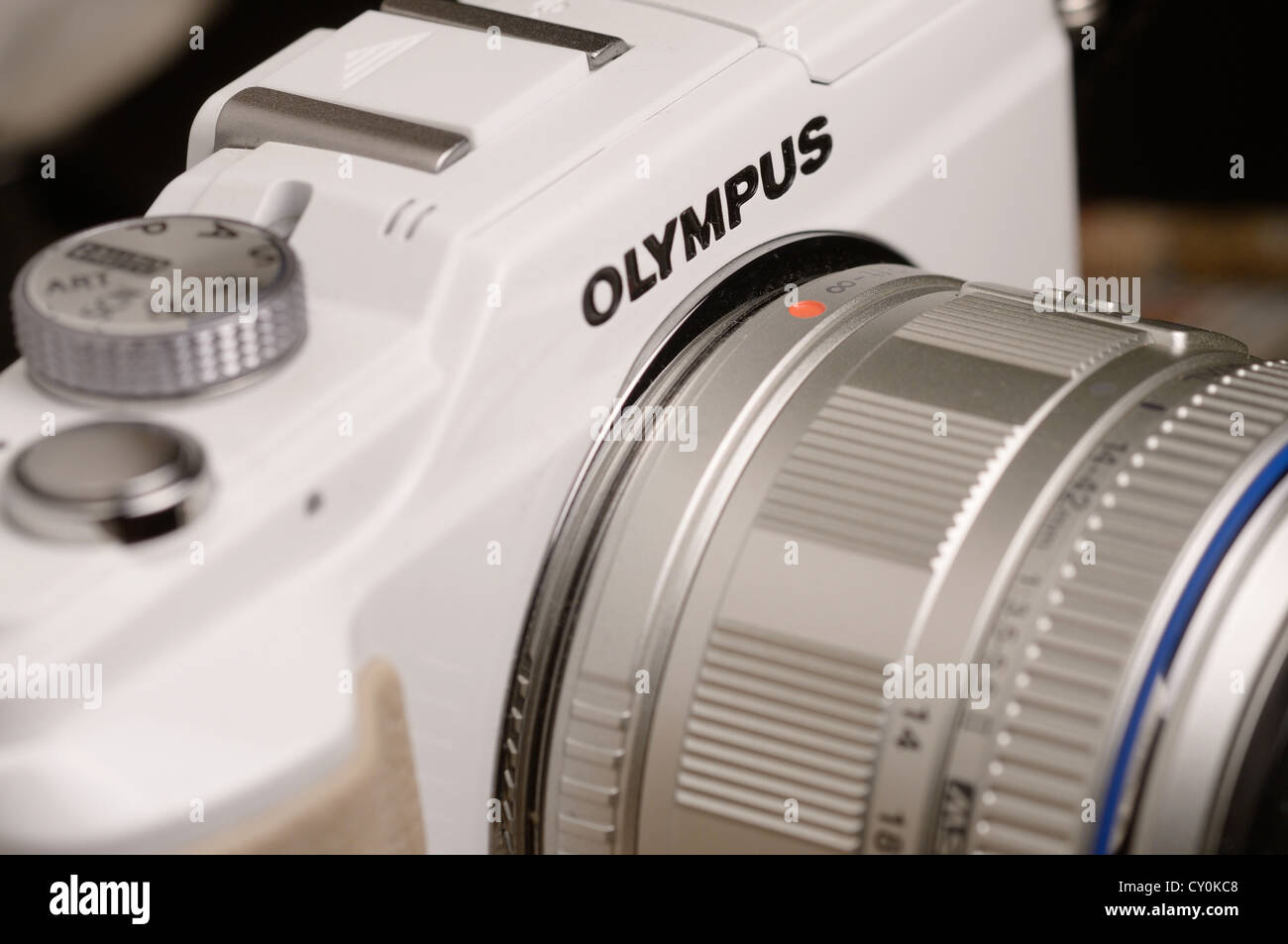 A portable micro 4/3rds Olympus digital camera Stock Photo